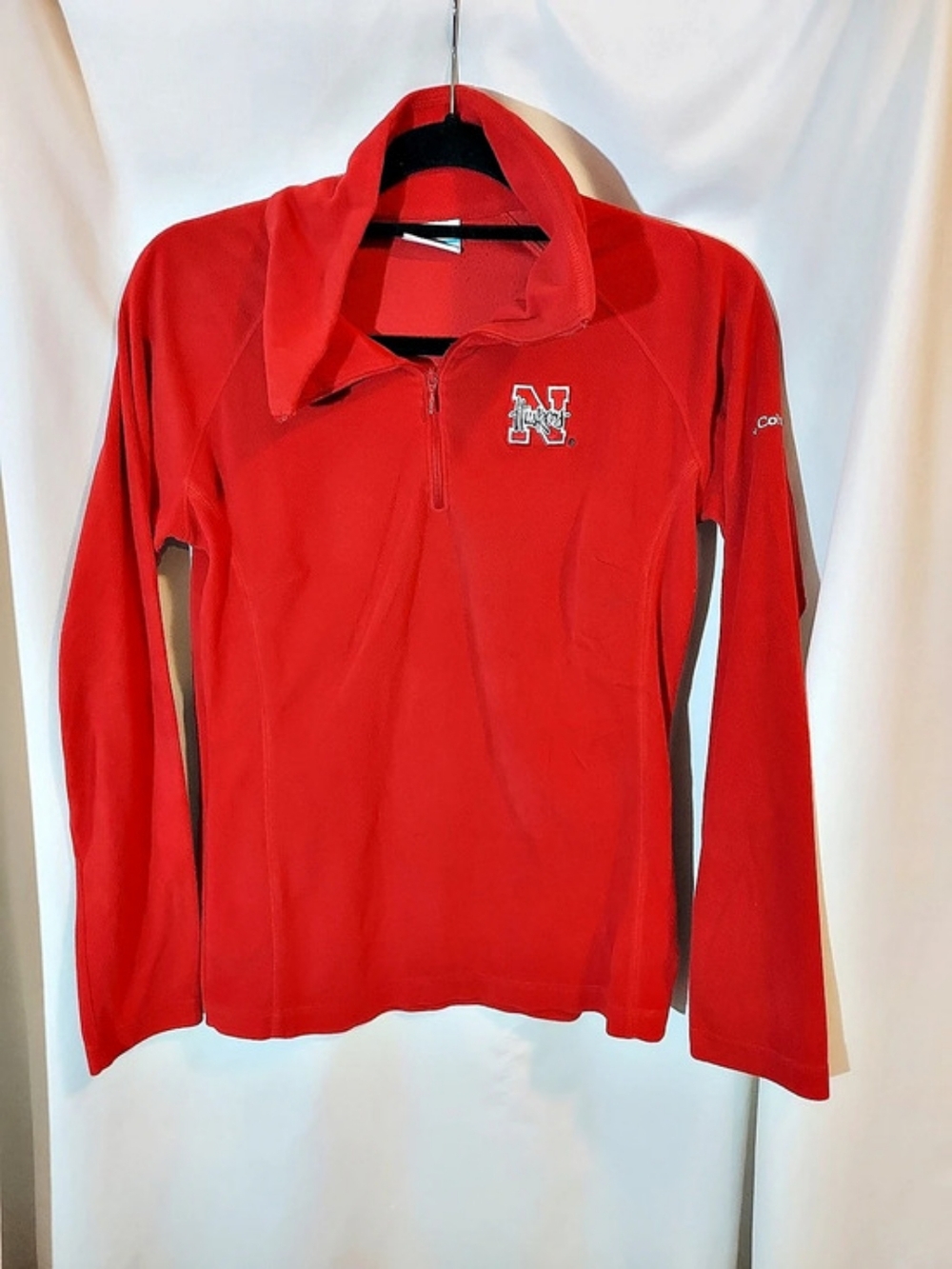 Columbia Nebraska Cornhuskers Women’s Red Quarter Zip Fleece Pullover Medium